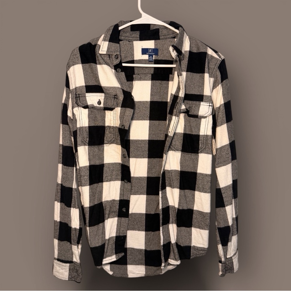 Black and White Plaid Flannel